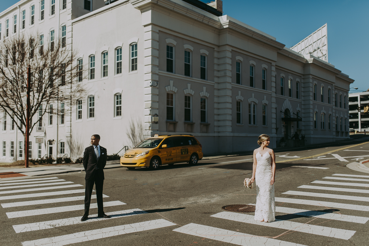 Bride and Groom Downtown Portraits