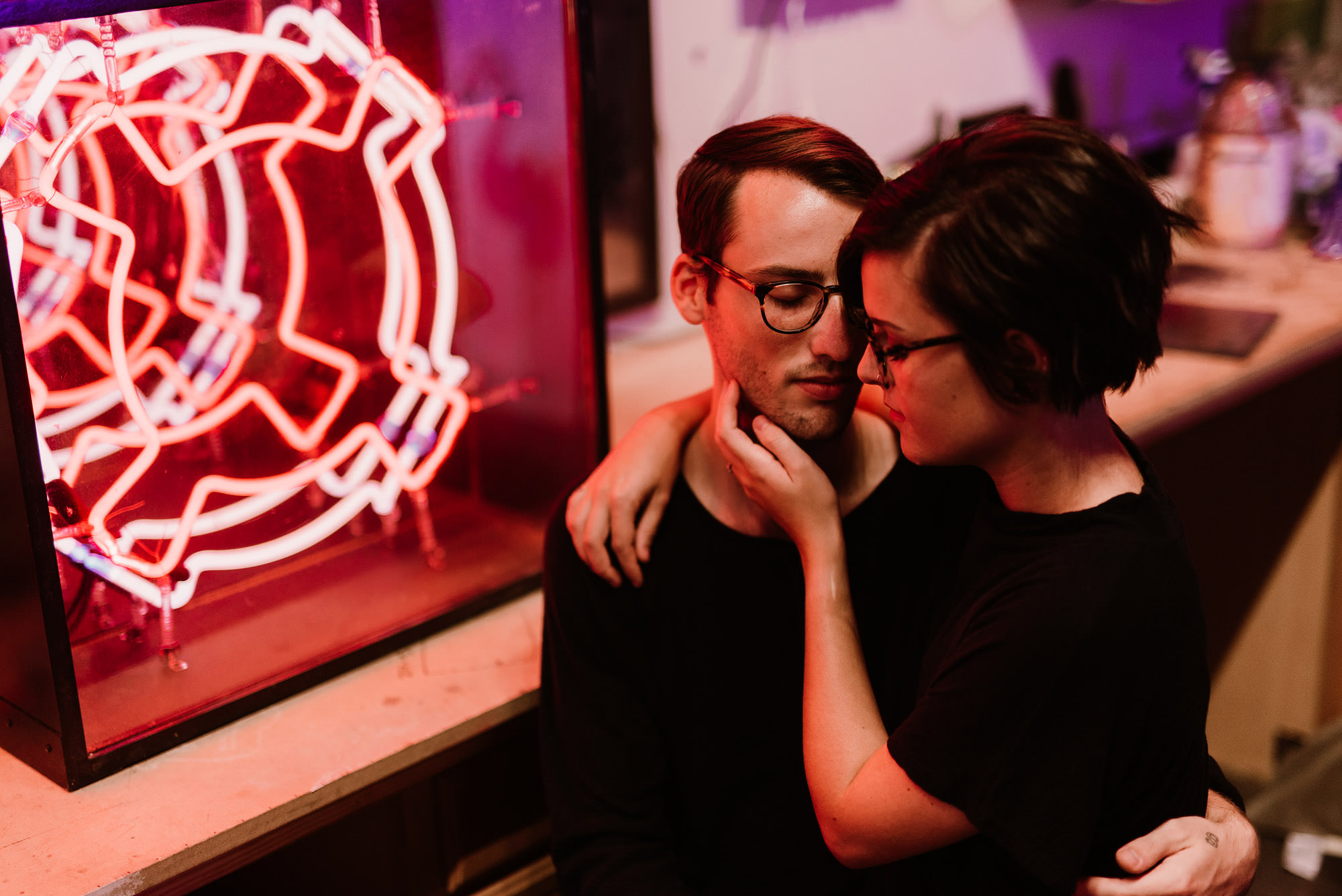 Engagement Session with Neon Signs