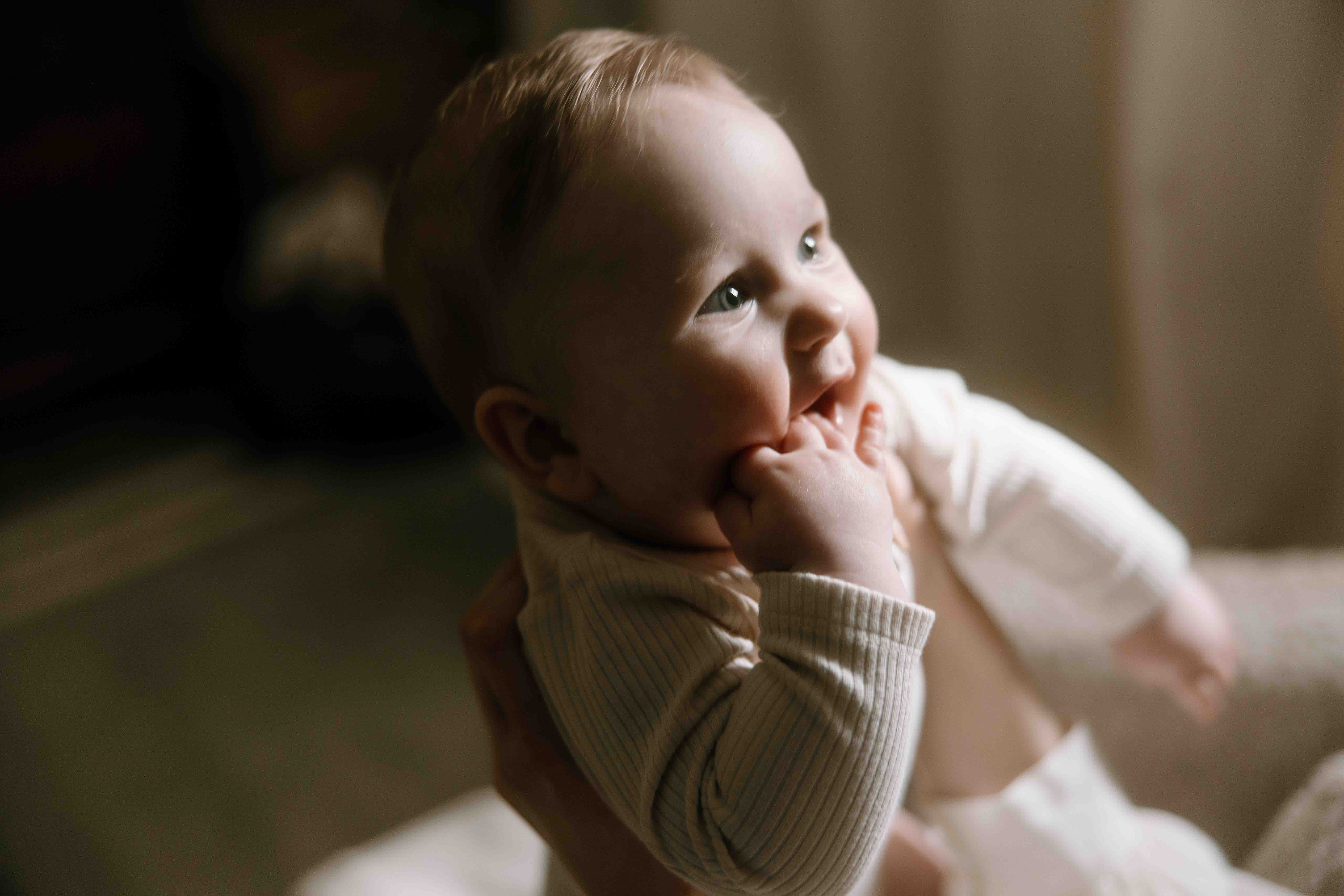 in-home family session with baby